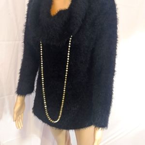 No boundaries-Ladies Fur Sweater Cowlneck top